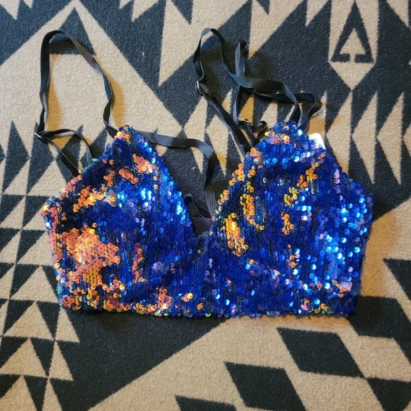 NWT Free People Sequin Bralette - Picture 7 of 10